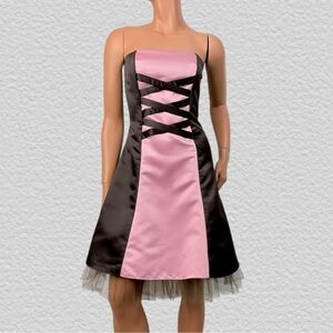 Gunne Sax Jessica McClintock Strapless Vintage Party Dress Sz. S/M~ Whimsigoth